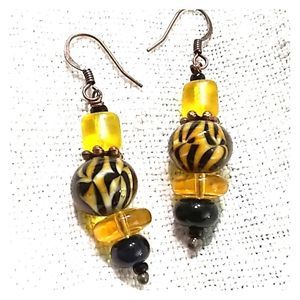Animal Print Lampwork earrings JTS20